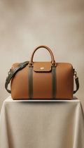 Structured Leather Weekend Duffel