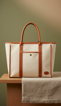 Canvas and Leather Tennis Tote